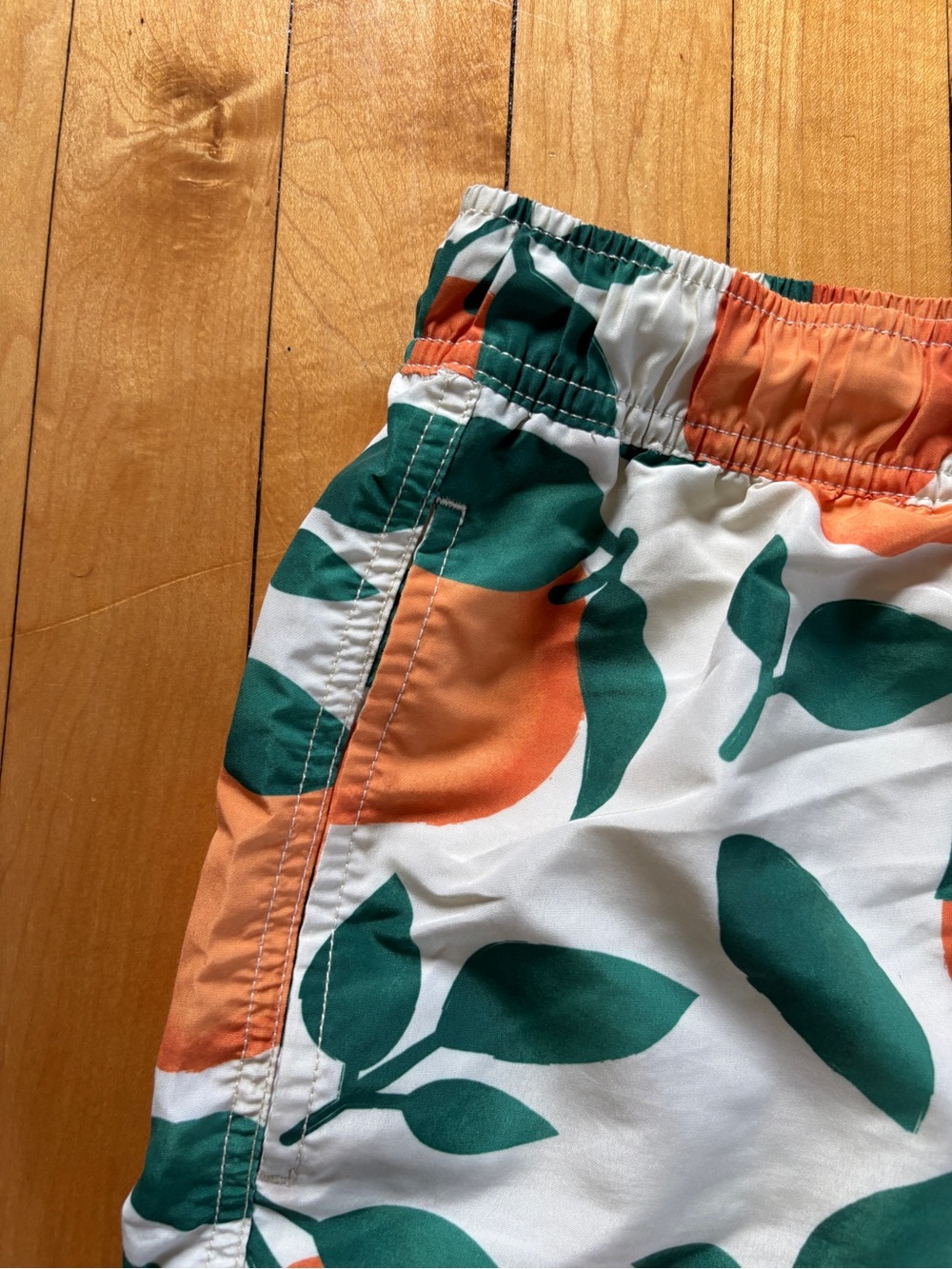 Orange Fruit Print Men’s XL 6” Bathing Suit Swim Trunks Beach Shorts Resortwear - Picture 12 of 16